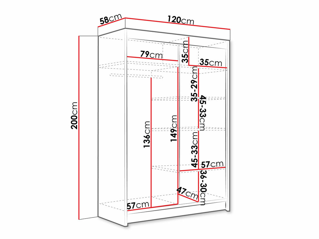 Armoire MOBILIER 1  Closico Pacron I Noire — photo produit