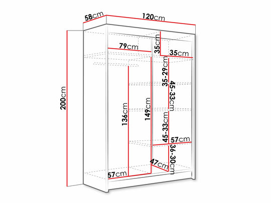 Armoire MOBILIER 1  Closico Pacron I Noire — photo produit