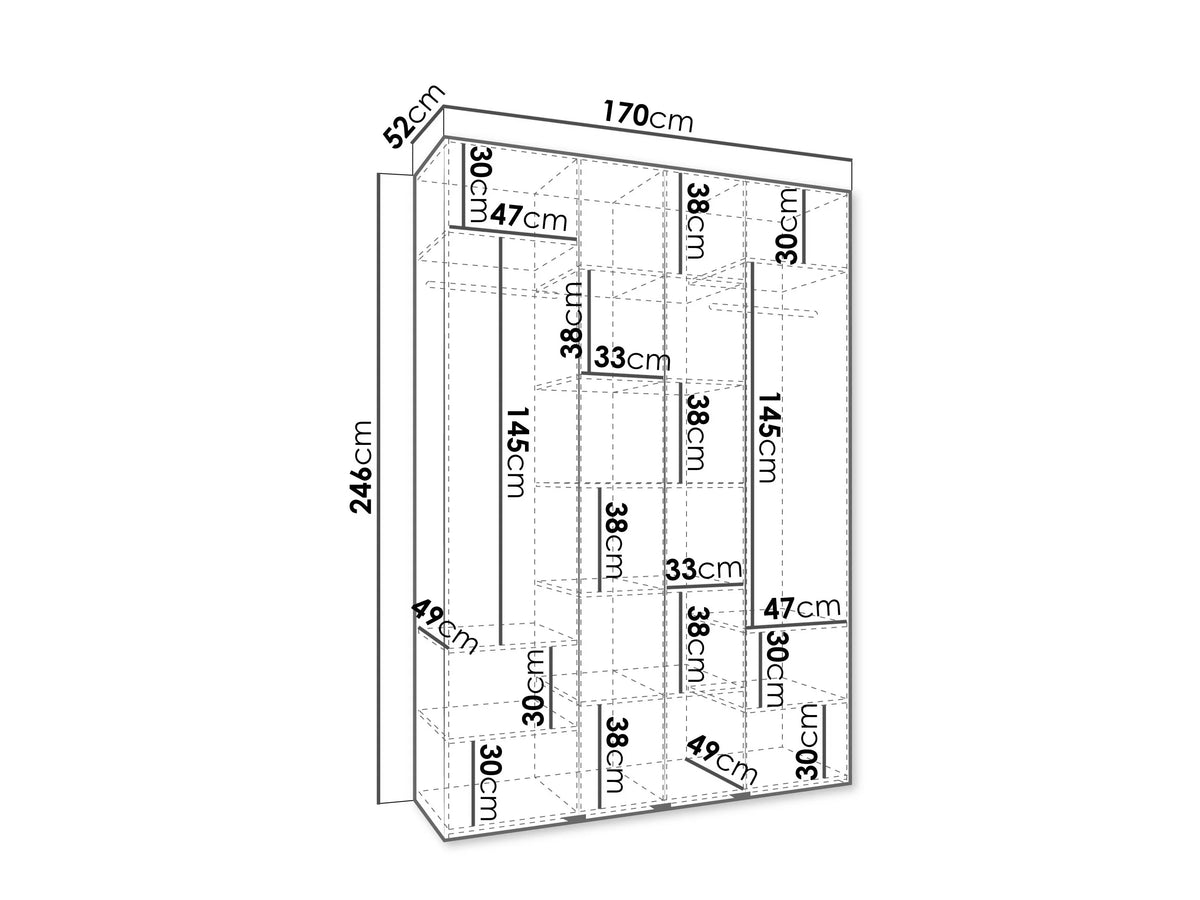 Armoire MOBILIER 1 Hartford 574 (Blanc) — photo produit