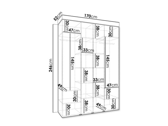 Armoire MOBILIER 1 Hartford 574 (Blanc) — photo produit