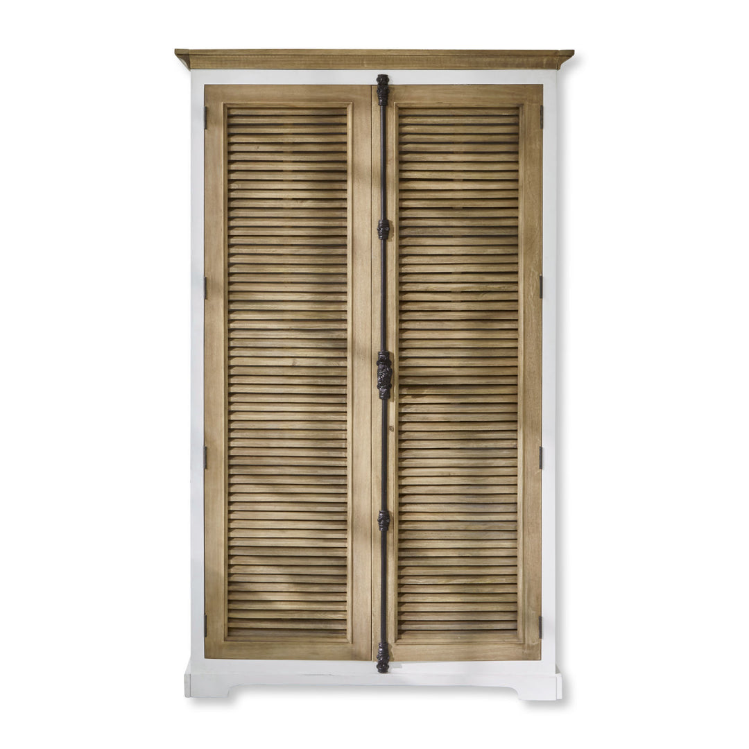 Armoire LOBERON Comtois bois marron blanc — photo produit