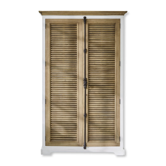 Armoire LOBERON Comtois bois marron blanc — photo produit