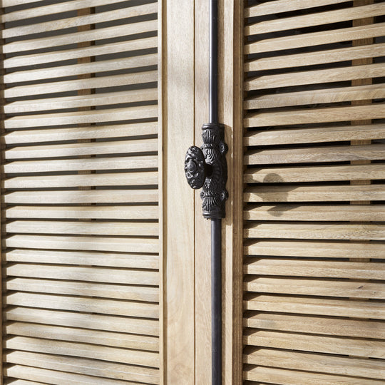 Armoire LOBERON Comtois bois marron blanc — photo produit