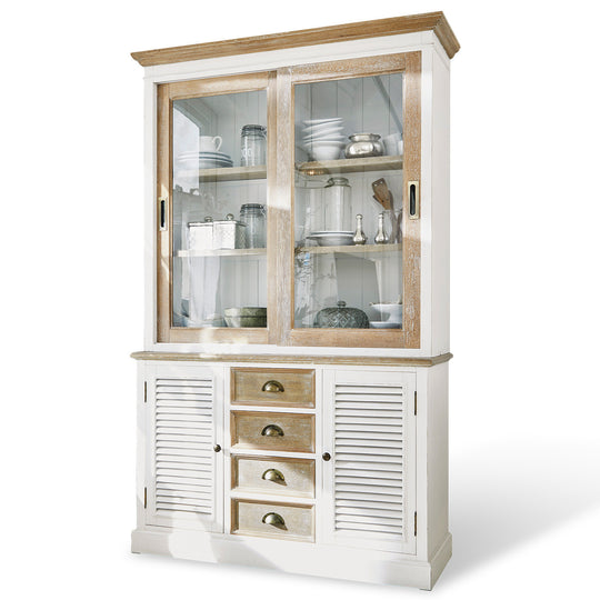 Armoire LOBERON Moosehide en bois blanc vieilli — photo produit