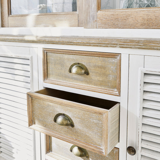 Armoire LOBERON Moosehide en bois blanc vieilli — photo produit