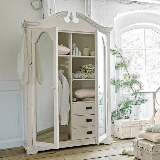 Armoire SOMERSET Bois Blanc Vieilli — photo produit