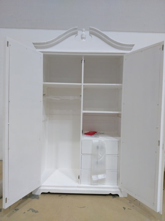 Armoire SOMERSET Bois Blanc Vieilli — photo produit