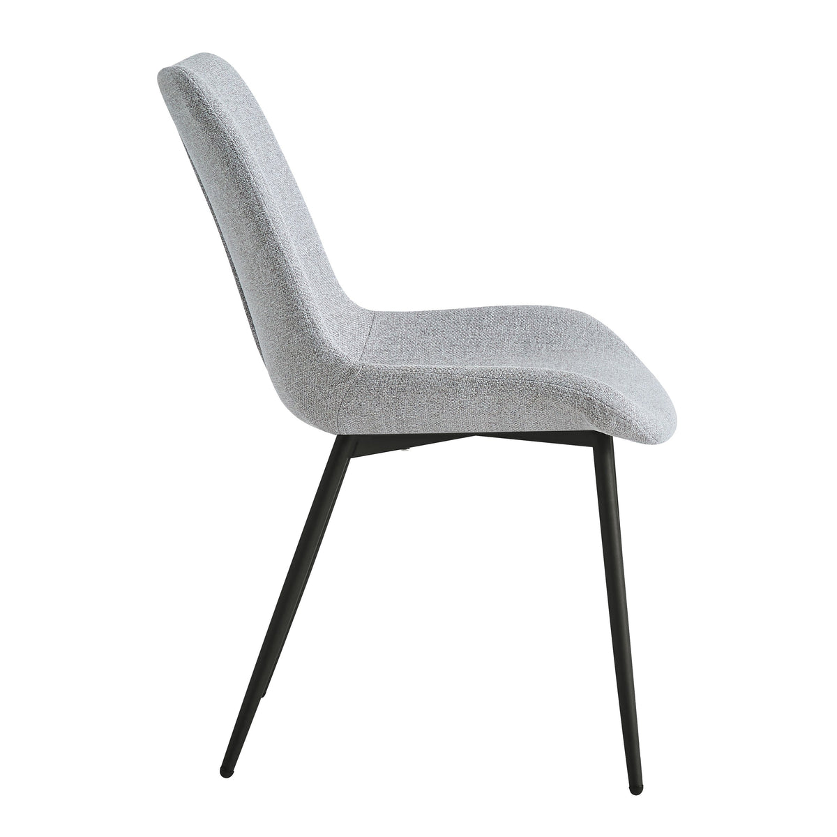 Lot de 2 chaises Nordlys en métal et tissu gris KOGE