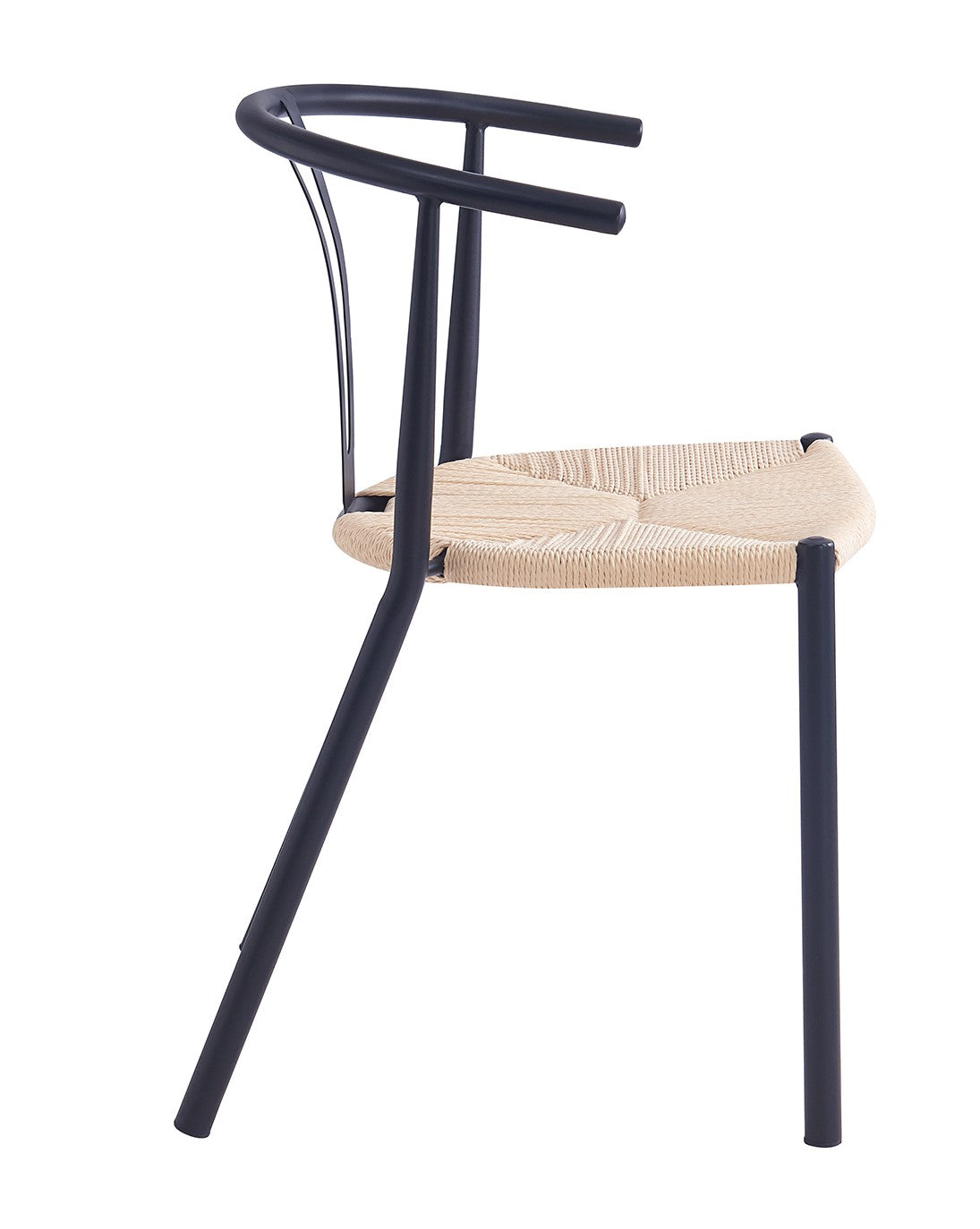 Lot de 2 chaises en métal et corde
