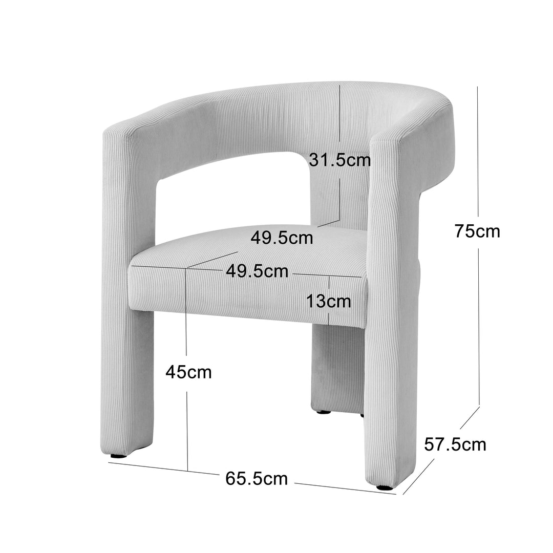 Fauteuil Nordlys en bouclettes blanches ARUSHA