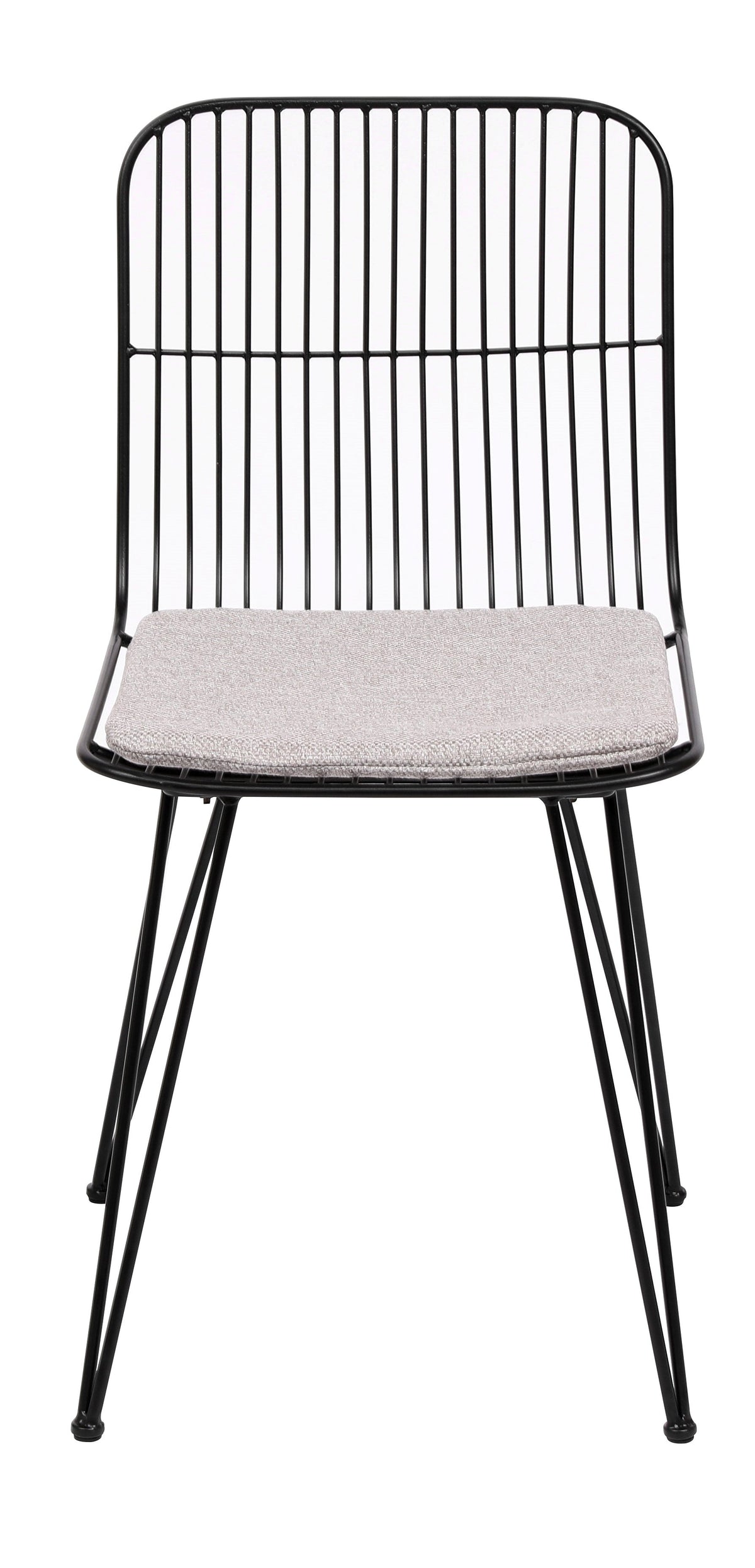 Lot de 2 chaises industrielles filaires Nordlys en métal noir CHESTER