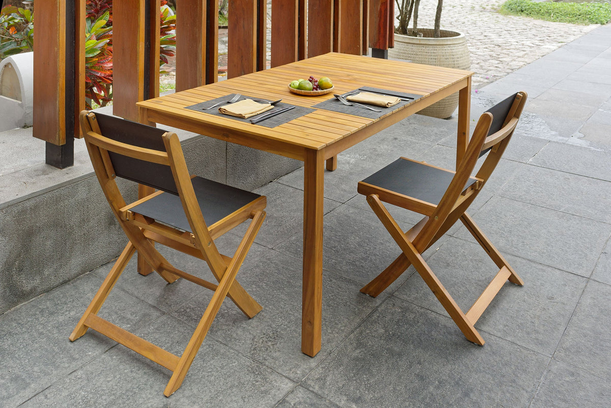 Table a manger interieur exterieur 6 personnes en acacia