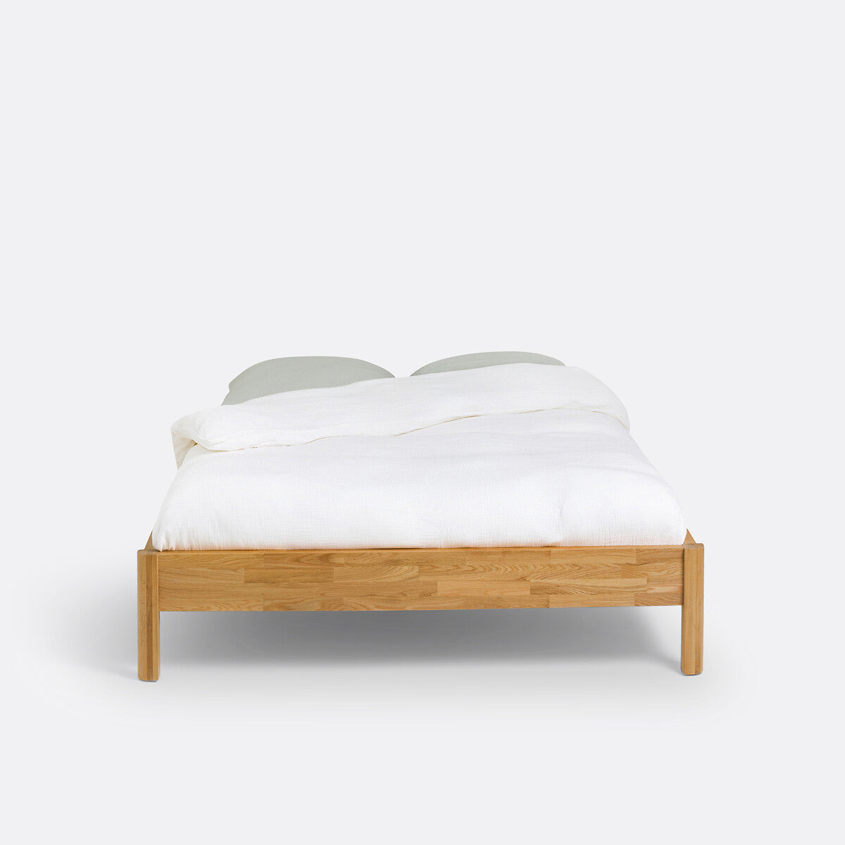 Lit en chêne massif 160x200cm abouté avec sommier, Zulda La Redoute Interieurs