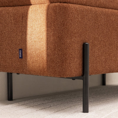 Banc coffre DRAWER en tissu et métal L100cm