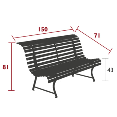 Banc d'extérieur FERMOB Louisane 150 cm