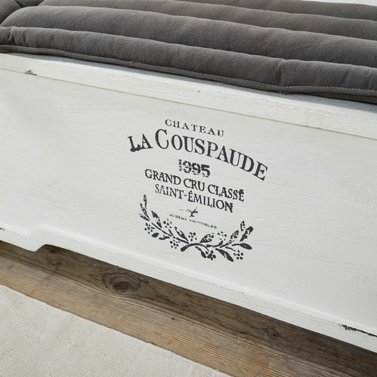 Banc LOBERON Fioen blanc gris effet vieilli — photo produit