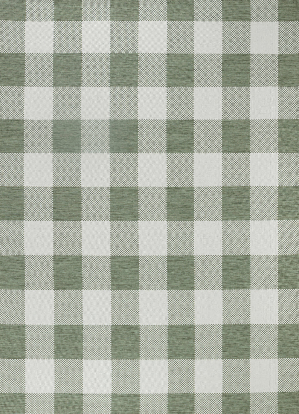Tapis d'Extérieur/Intérieur à Carreaux Vert/Ivoire  Goris