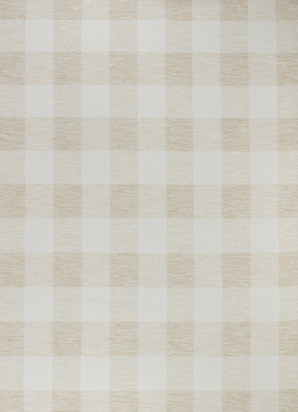 Tapis d'Extérieur/Intérieur à Carreaux Beige Clair/Ivoire Goris