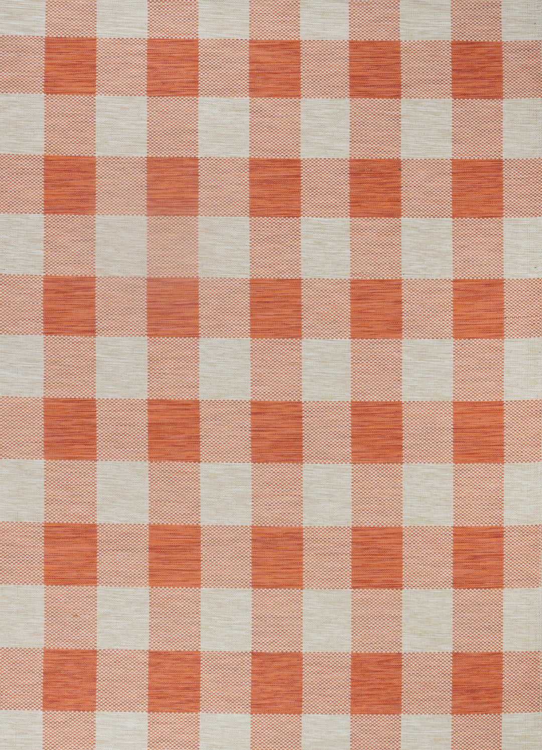 Tapis d'Extérieur/Intérieur à Carreaux Orange/Beige Goris