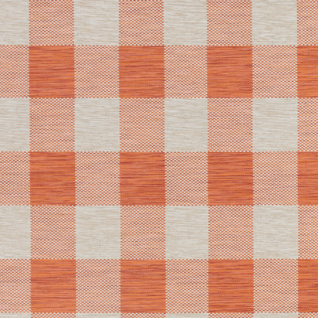 Tapis d'Extérieur/Intérieur à Carreaux Orange/Beige Goris