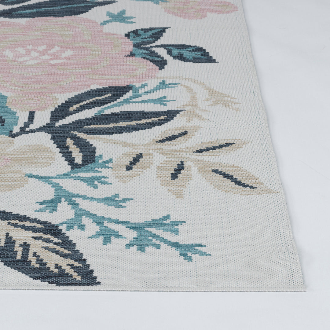 Tapis d'Extérieur/Intérieur Multicolore/Bleu Clair Jammu