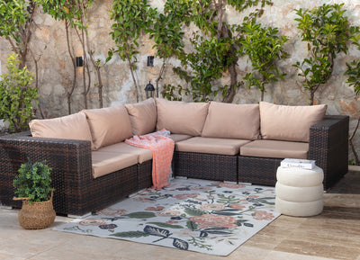 Tapis d'Extérieur/Intérieur Multicolore/Vert Jammu