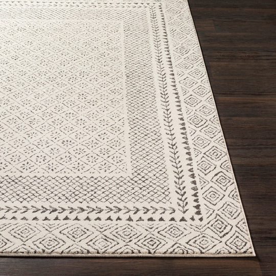 Tapis Rond Scandinave Bohème Gris/Beige Rond Monaco