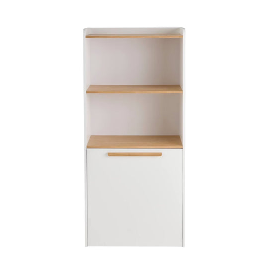 Bibliothèque avec bureau intégré VERTBAUDET Modulo blanc