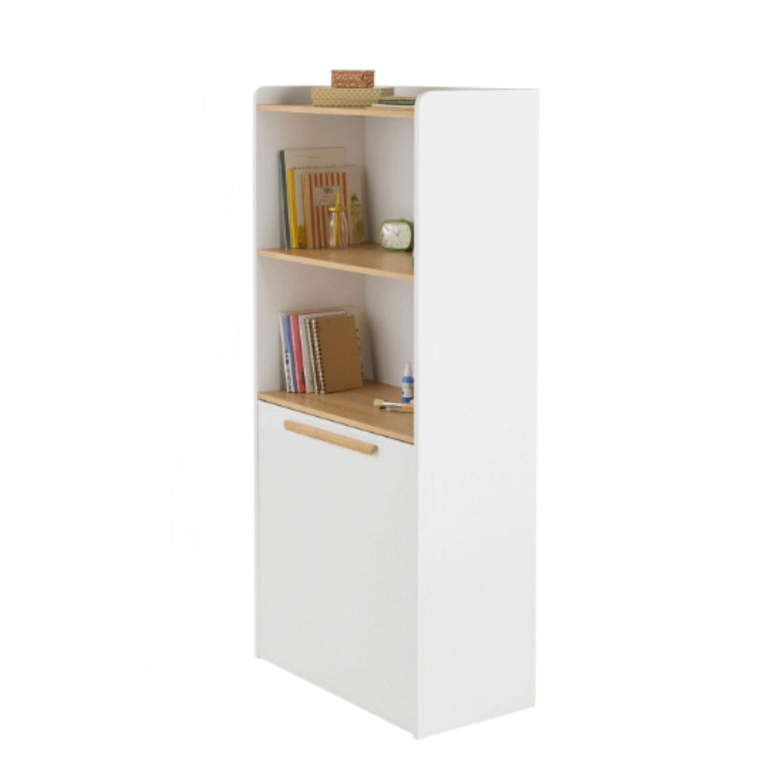 Bibliothèque avec bureau intégré VERTBAUDET Modulo blanc