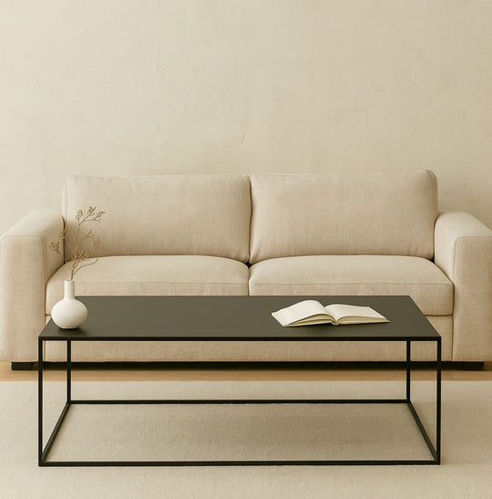 Table basse LA REDOUTE Romy en métal acier carrée