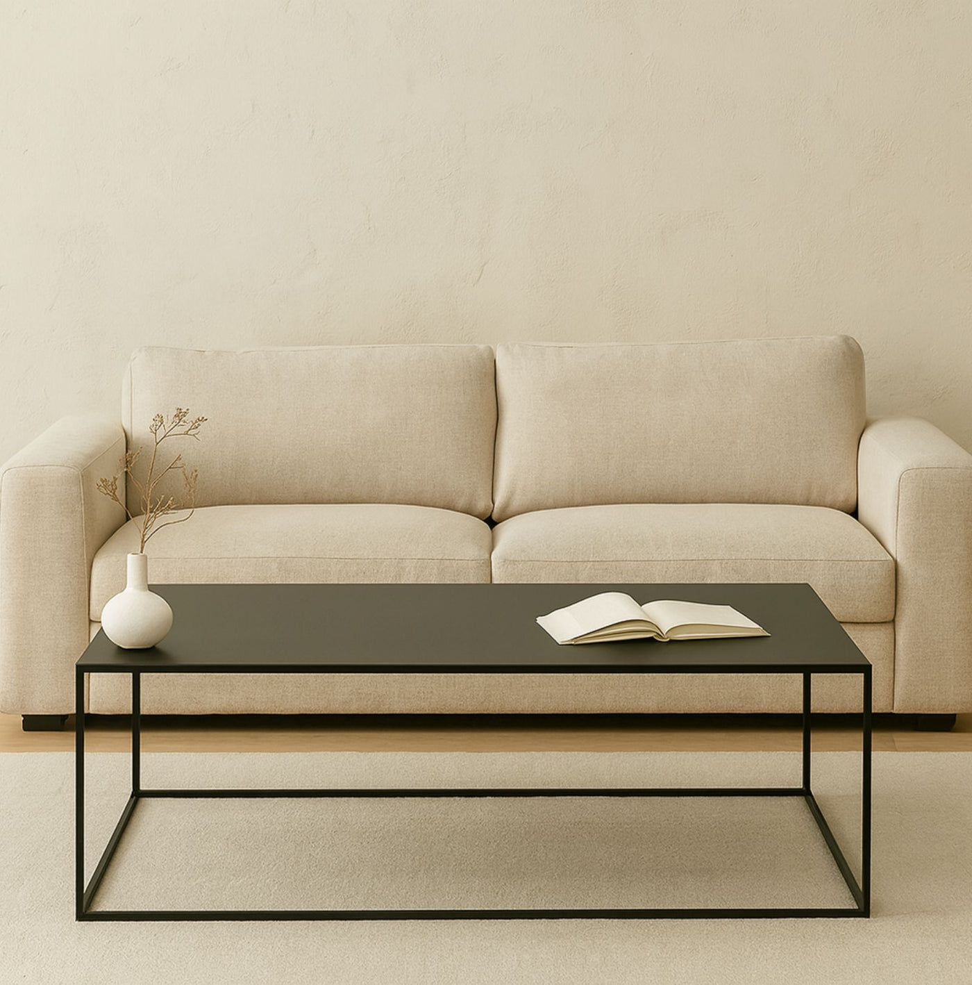 Table basse LA REDOUTE Romy en métal acier carrée