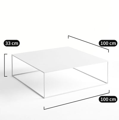 Table basse LA REDOUTE Romy en métal acier carrée