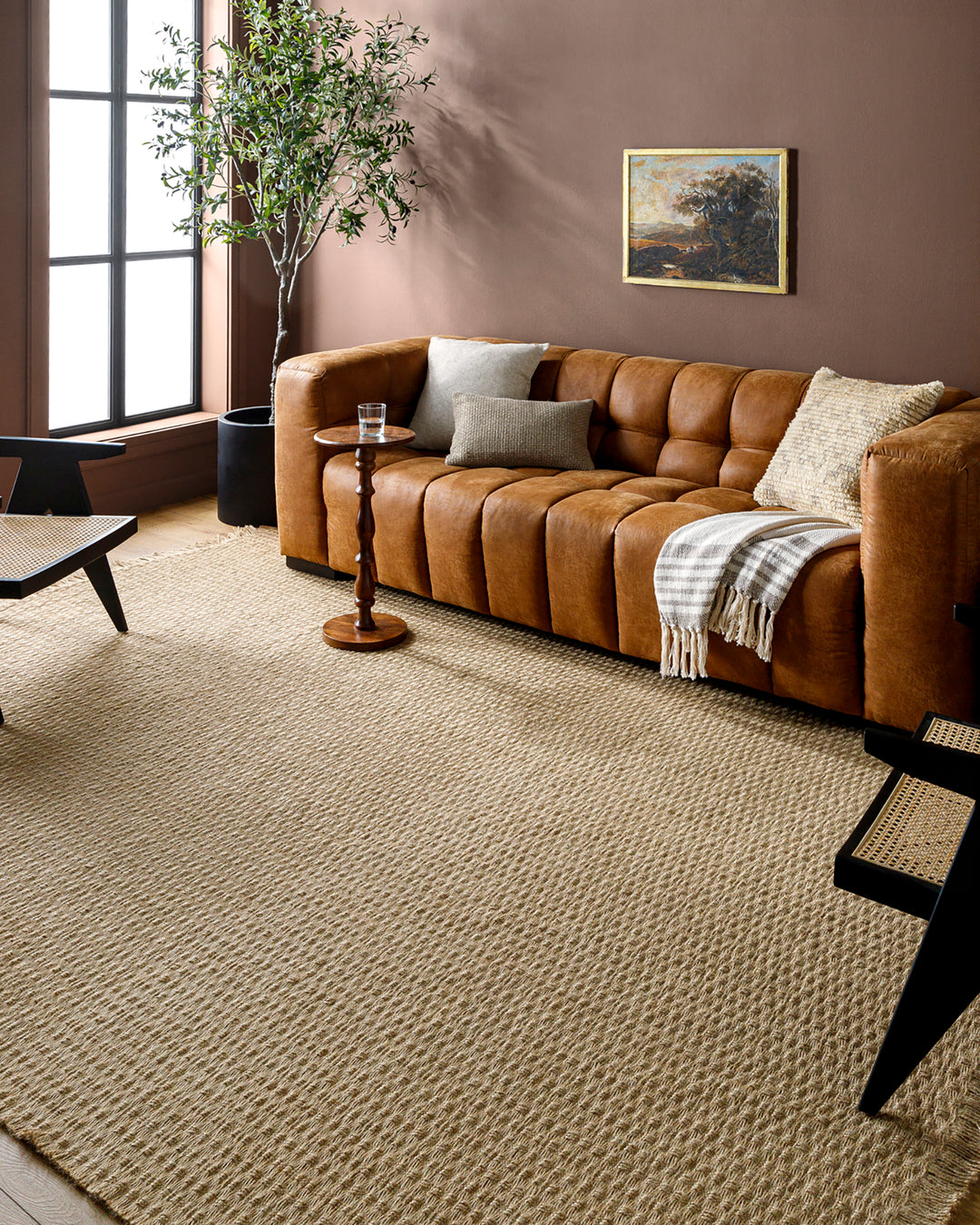 Becki Owens x Surya Tapis Bohème en Jute Marron Clair  Eutin