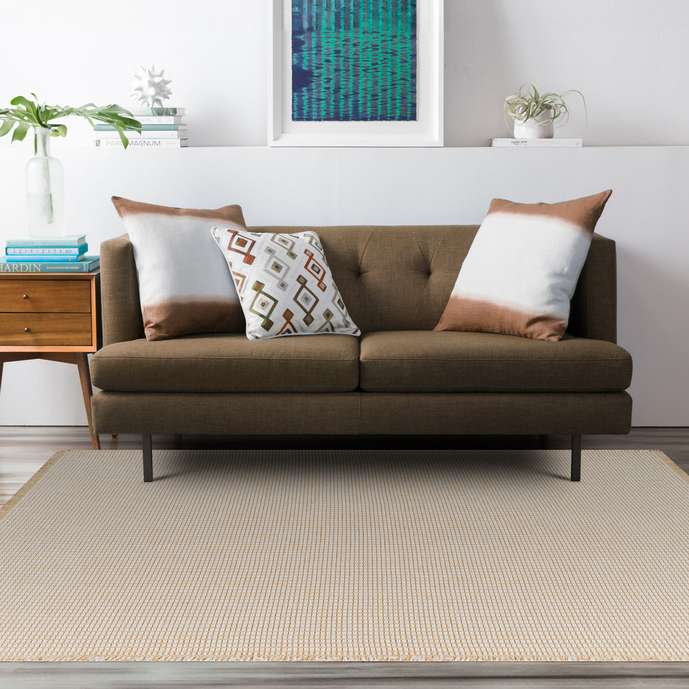 Becki Owens x Surya Tapis de Couloir en Jute Marron Clair/Taupe Levin