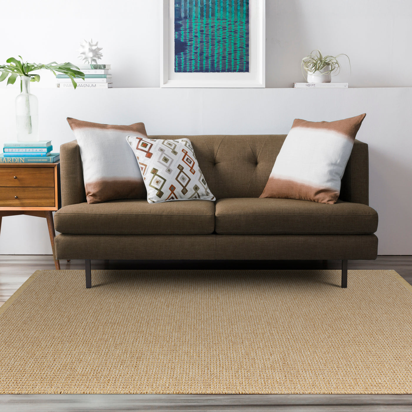 Becki Owens x Surya Tapis en Jute Marron Clair/Brun Clair Levin