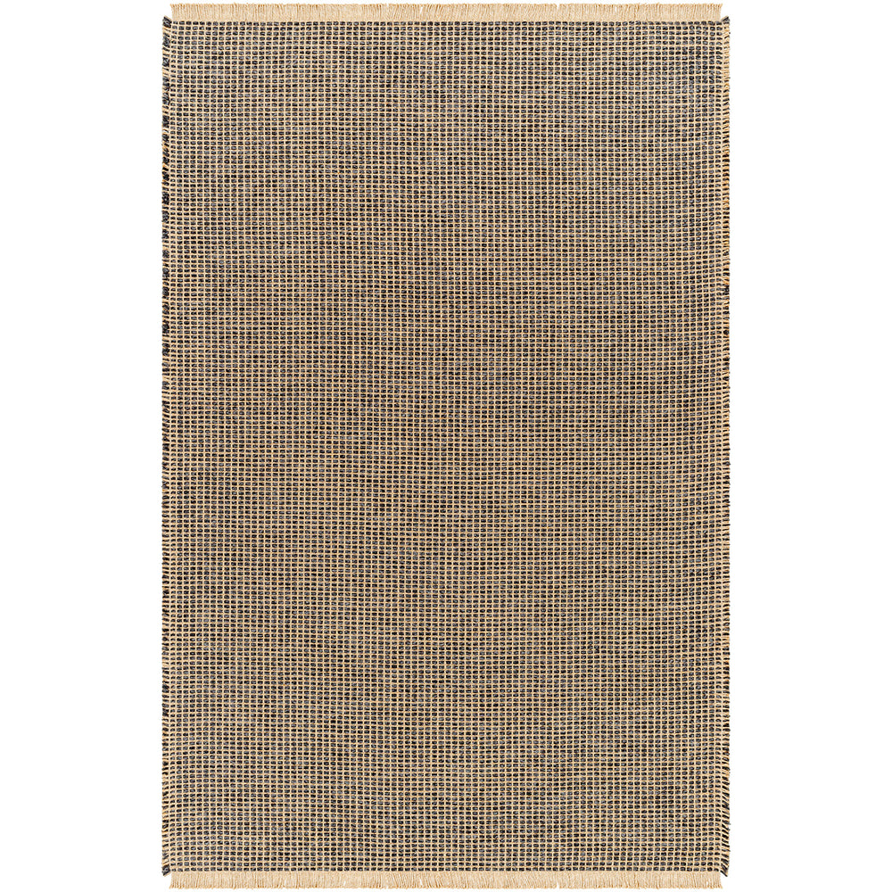 Becki Owens x Surya Tapis de Couloir en Jute Marron Clair/Noir Levin