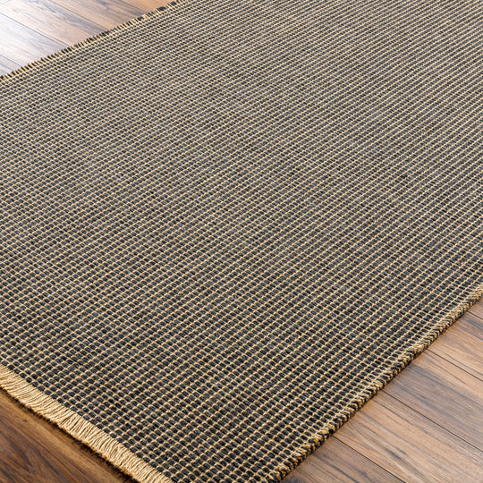 Becki Owens x Surya Tapis de Couloir en Jute Marron Clair/Noir Levin