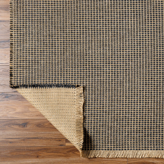 Becki Owens x Surya Tapis de Couloir en Jute Marron Clair/Noir Levin