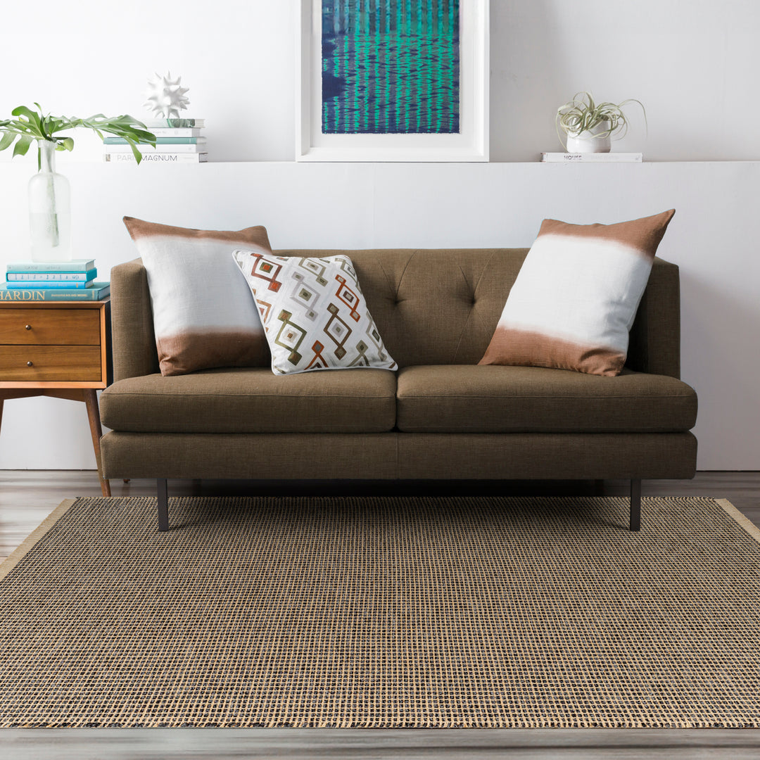 Becki Owens x Surya Tapis de Couloir en Jute Marron Clair/Noir Levin