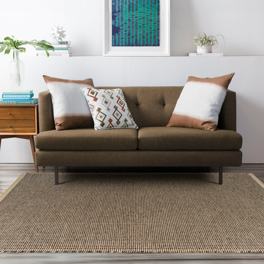 Becki Owens x Surya Tapis de Couloir en Jute Marron Clair/Noir Levin