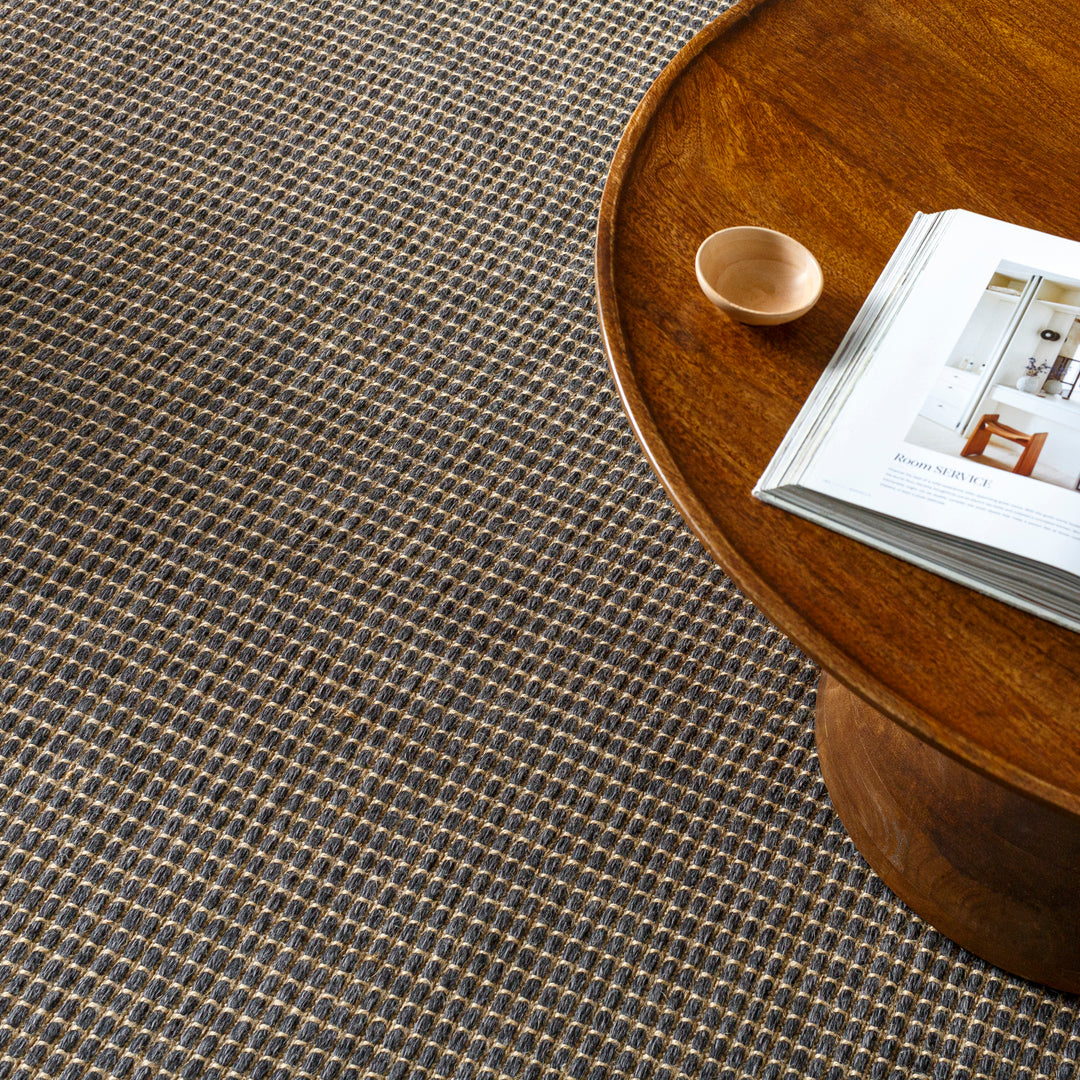 Becki Owens x Surya Tapis de Couloir en Jute Marron Clair/Noir Levin