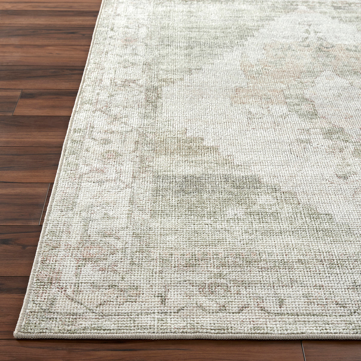 Tapis Surya x Becki Owens Luca vintage oriental, motif délavé vert sauge, ivoire et beige, vue 5