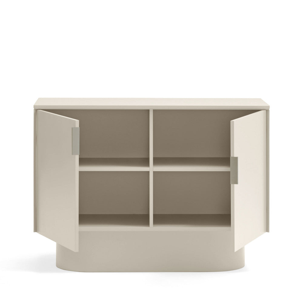 Buffet DRAWER Totem 2 portes en bois sable L100cm