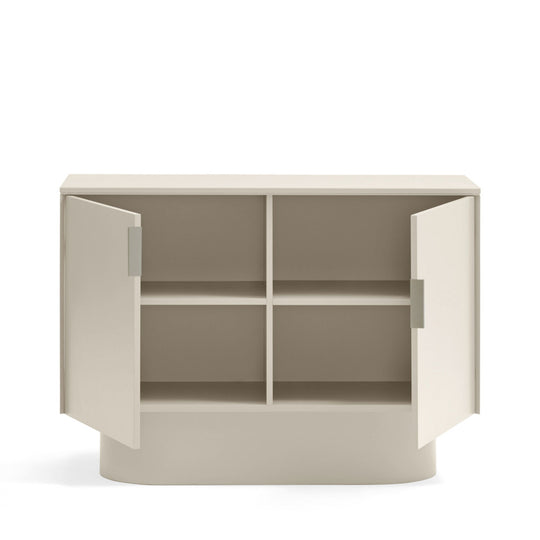 Buffet DRAWER Totem 2 portes en bois sable L100cm