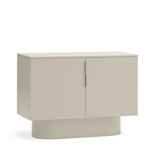 Buffet DRAWER Totem 2 portes en bois sable L100cm