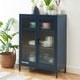 Buffet DRAWER Nino 2 portes en métal bleu PANTONE nuit L75cm