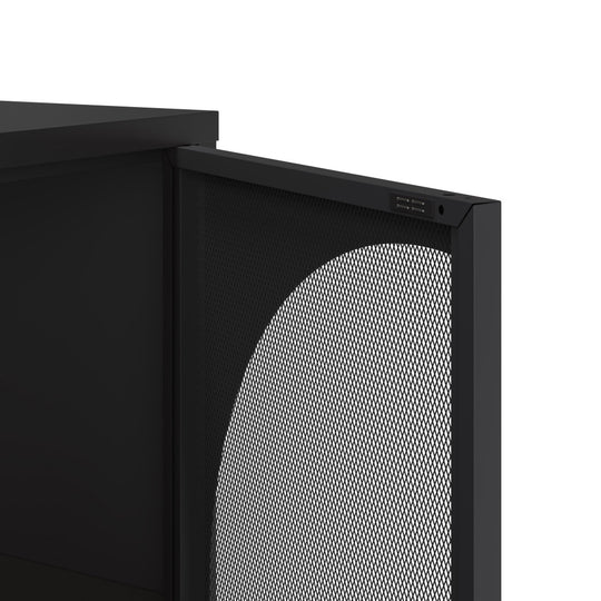 Buffet ZIO 4 portes en métal noir L160cm DRAWER