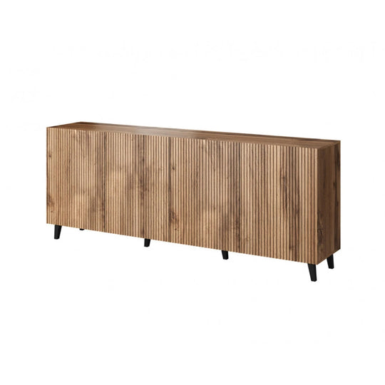 Buffet bas BEST MOBILIER Come effet bois 4 portes 200cm