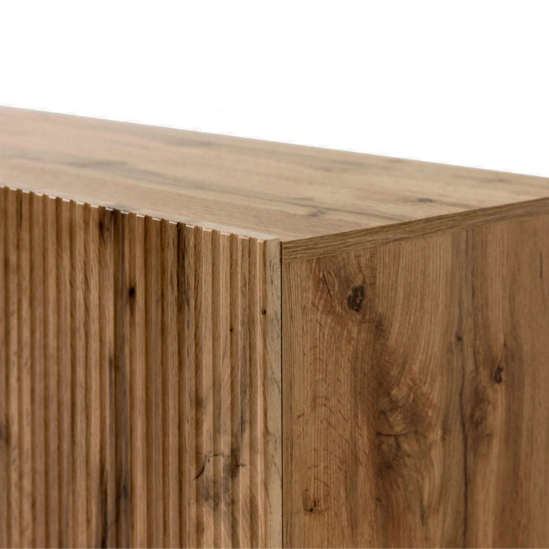 Buffet bas BEST MOBILIER Come effet bois 4 portes 200cm