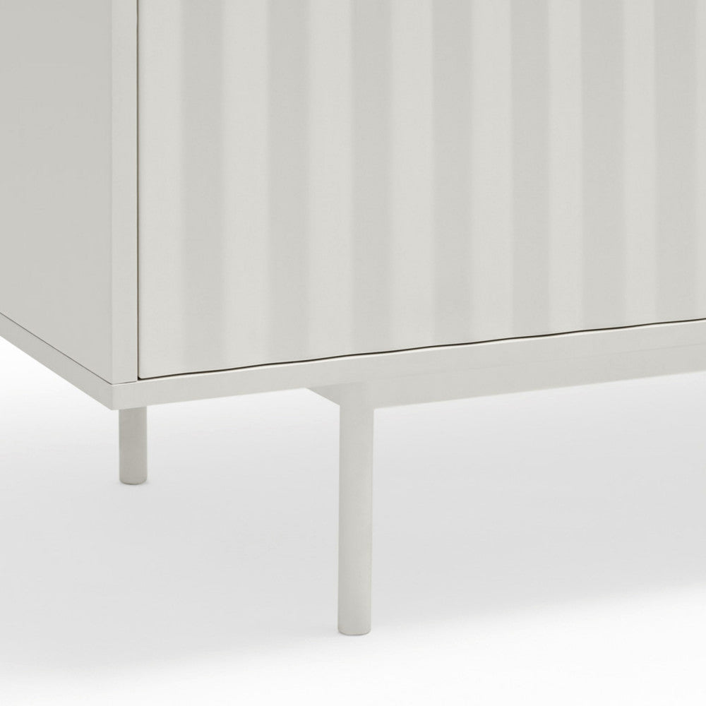 Buffet DRAWER Sierra 4 portes 3 tiroirs en bois blanc L211cm